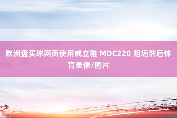 欧洲盘买球网而使用威立雅 MDC220 阻垢剂后体育录像/图片