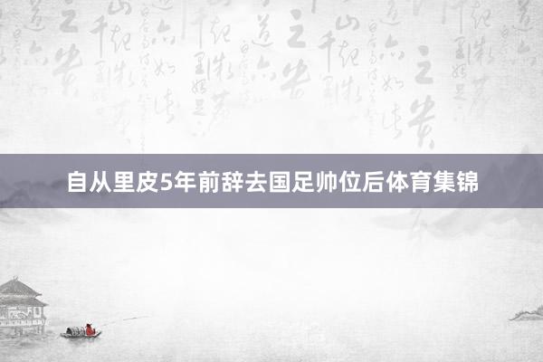 自从里皮5年前辞去国足帅位后体育集锦