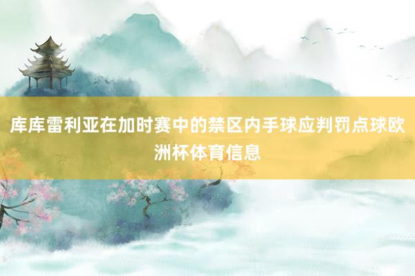 库库雷利亚在加时赛中的禁区内手球应判罚点球欧洲杯体育信息